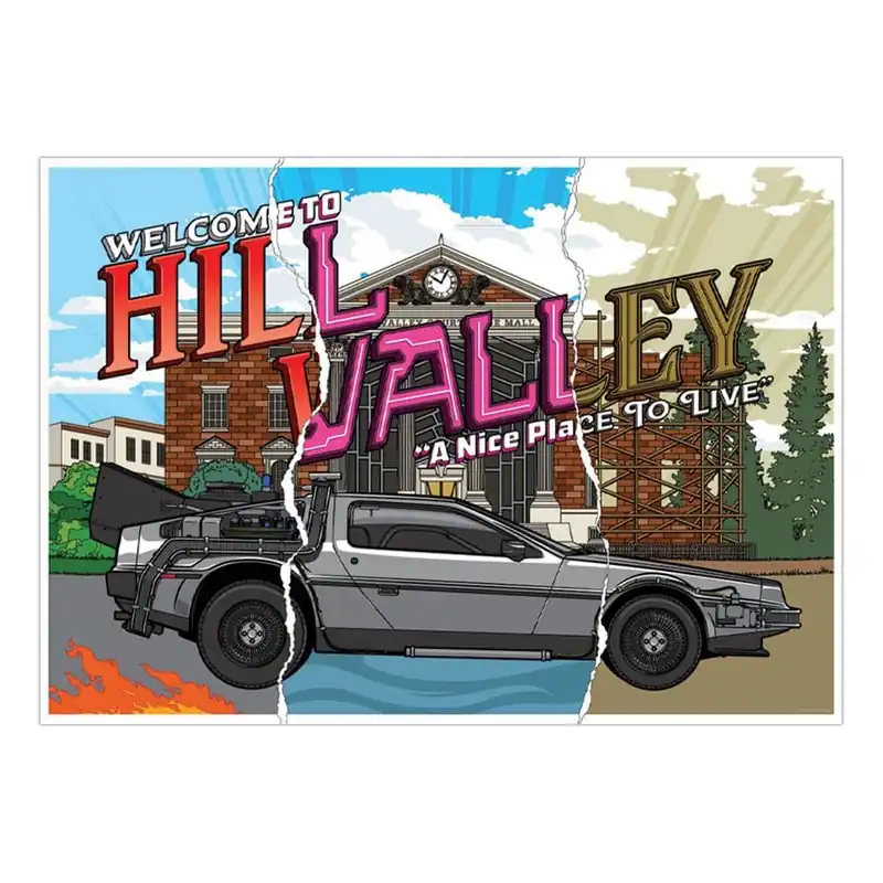 Back To The Future: Hill Valley 40th Anniversary Limited Edition Art Print (42x30cm) Tendance