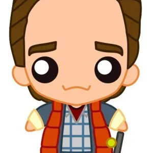 Authentique Back to the Future: Marty McFly Pokis Rubber Minifigure (6cm)