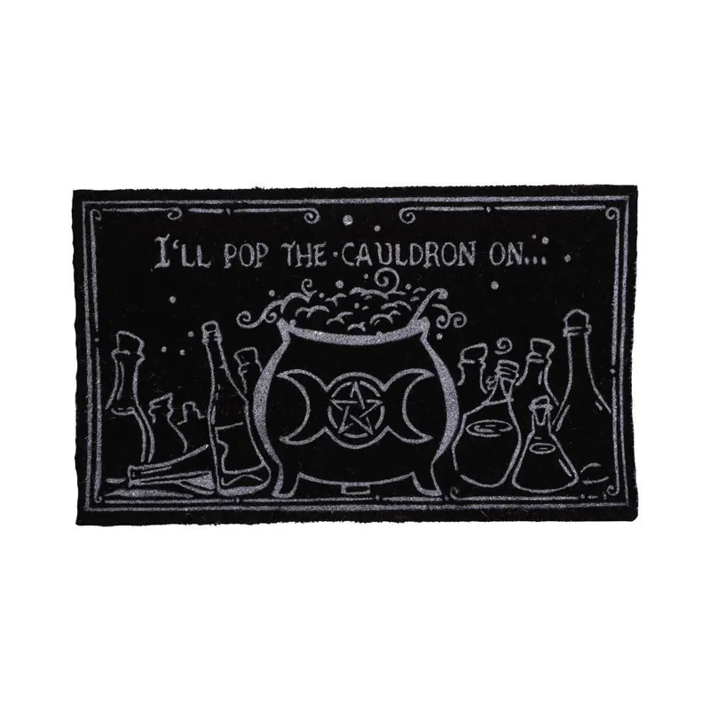Dark Fantasy: I'll Pop the Cauldron on Witchcraft Doormat 45 x 75cm Soldes